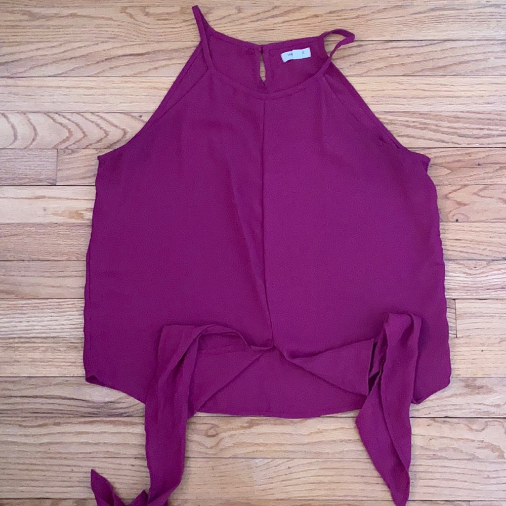 Sandy & Sid Tie Front Tank Top